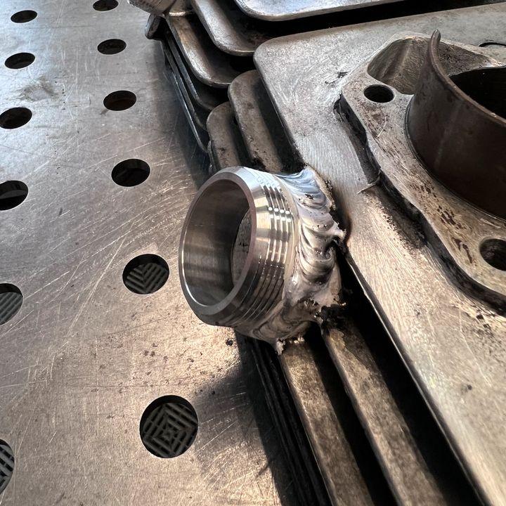 Krümmergewinde Reperatur Simson